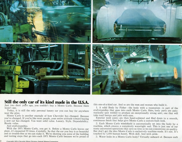 1971 Chevrolet Monte Carlo Brochure Page 4